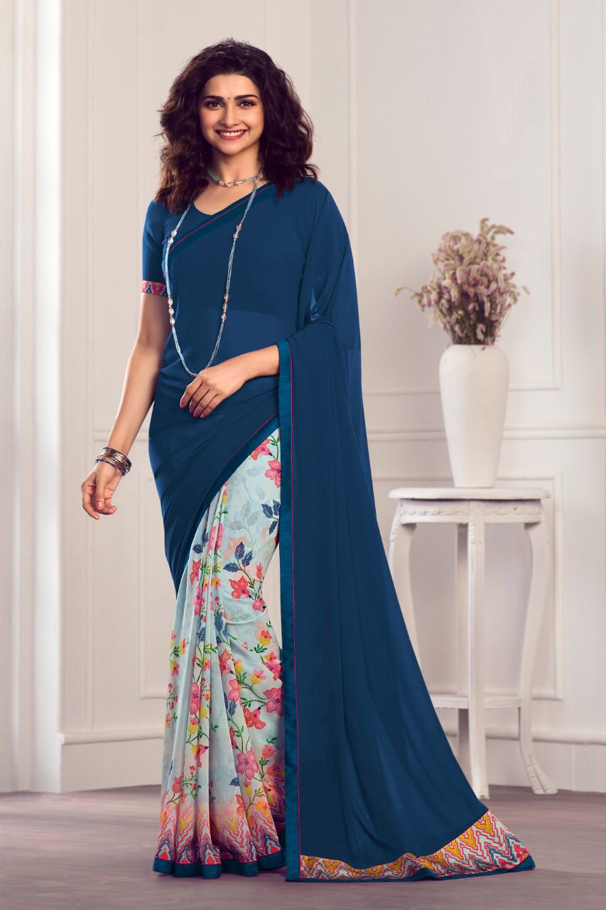 Gc Georgette Printed Daily Wear Sarees Catalog